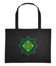 Load image into Gallery viewer, Rebirth Mandala Shopping Bag - Black - PLANET JOY
