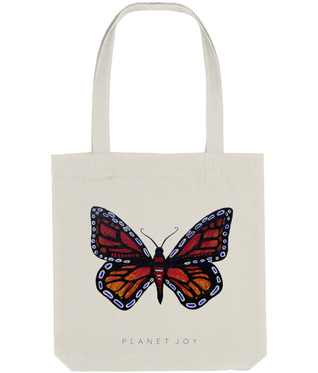 Fire Monarch Tote Bag - Natural - PLANET JOY