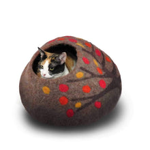 Load image into Gallery viewer, Eco Kitty Cave (Organic Catnip Included) - Orange Crush - PLANET JOY
