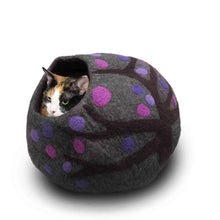 Load image into Gallery viewer, Eco Kitty Cave (Organic Catnip Included) - Purple Rain - PLANET JOY
