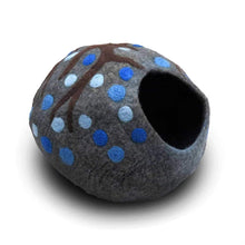 Load image into Gallery viewer, Eco Kitty Cave (Organic Catnip Included) - True Blue - PLANET JOY
